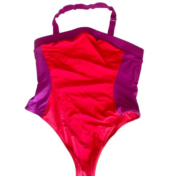 Forever 21 Plus Size Women's Swimsuit Bathing Suit Size 2X Red Purple NWOT - Picture 1 of 6
